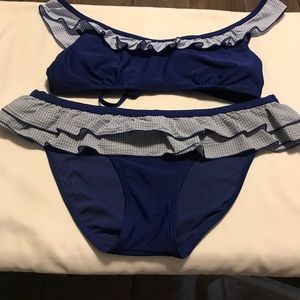 Lauren James size Large bikini blue